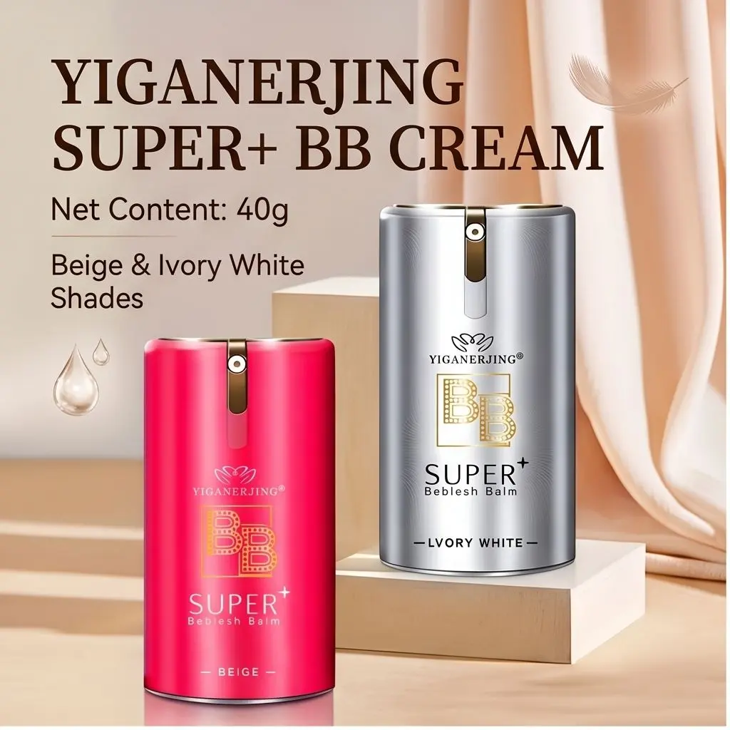 Yiganerjing BB Cream 40g Long Lasting Facial Makeup Cream Smooth Texture Face Base Cosmetic For Daily Use