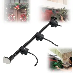 Garland Hanger for Front Door Adjustable 31.5"-80" Heavy Duty Christmas Wreath Tension Rod Easy Install No Tools Required
