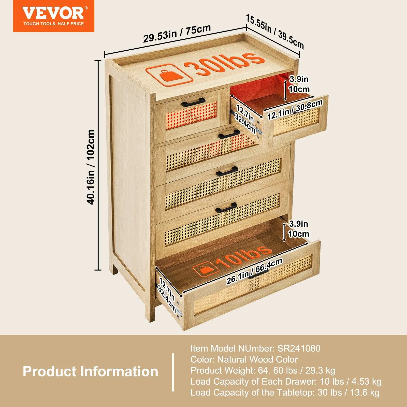 5 Drawers