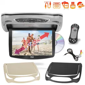 Car Roof DVD Player 13.3" Flip-Down Screen HDMI USB Grey