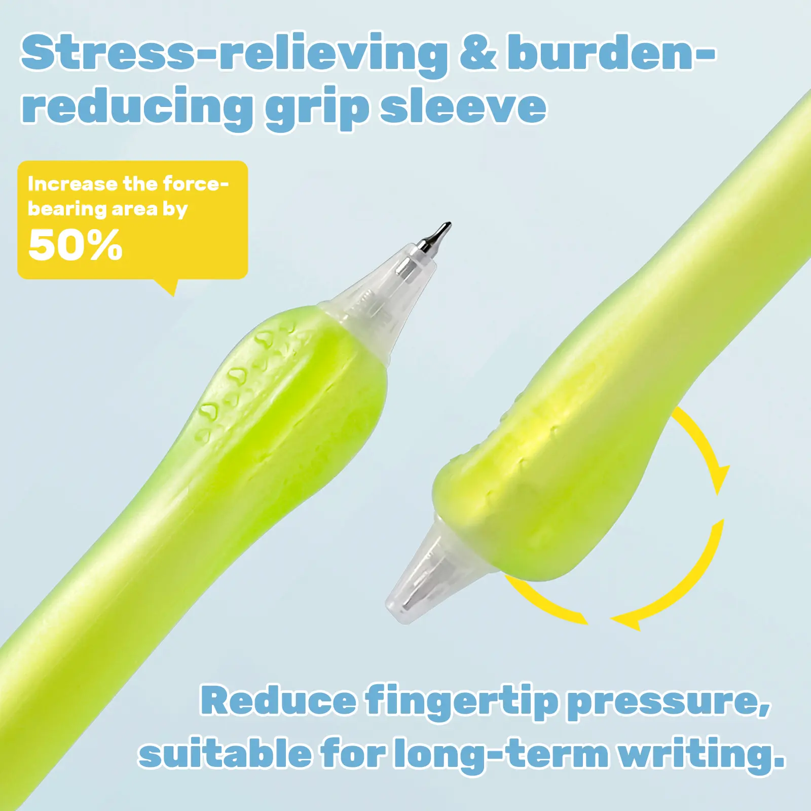 EpenGo Smooth Writing Gel Pens, Fine Point 0.5mm & 0.7mm Black Ink, Retractable Click Design with Ergonomic Soft Grip Cushion, 5 Pcs for Office & School Supplies