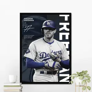 Freddie Freeman Los Angeles Baseball Poster | Elite Series Wall Art | Aesthetic Home Decor | Baseball Fan Gift