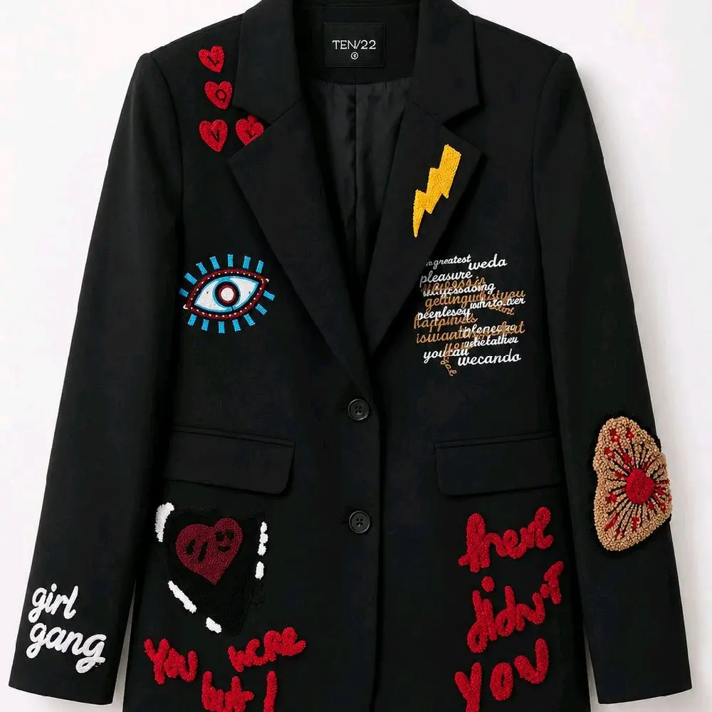 Women's Statement Blazer with Stylish Details, Womenswear Suit Separate