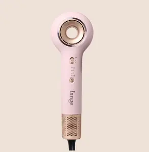 L'ANGE HAIR - Axia HaloRing Hair Dryer | Fast-Drying Ionic Blow Dryer for Smooth, Frizz-Free Finish | Professional High-Speed Brushless Motor with 4 Heat Settings, Blush, Storage, Hair Dryer Styler, Powerful Hair Dryer