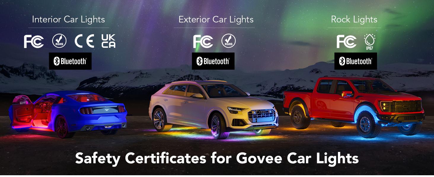 DIBMS RGB Car Strobe Safety Lights with Remote, Holiday Gifts for Husbands, Interior Led Lights for Car Accessories for Women Men, Birthday Gifts for Men Him, APP Control with USB Port Music Sync Color Change Lights for Jeep Truck Decor, 12V