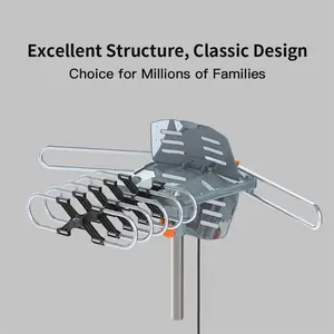 28-36dB 360 °   UV Dual-band Outdoor Antenna with Stand Black