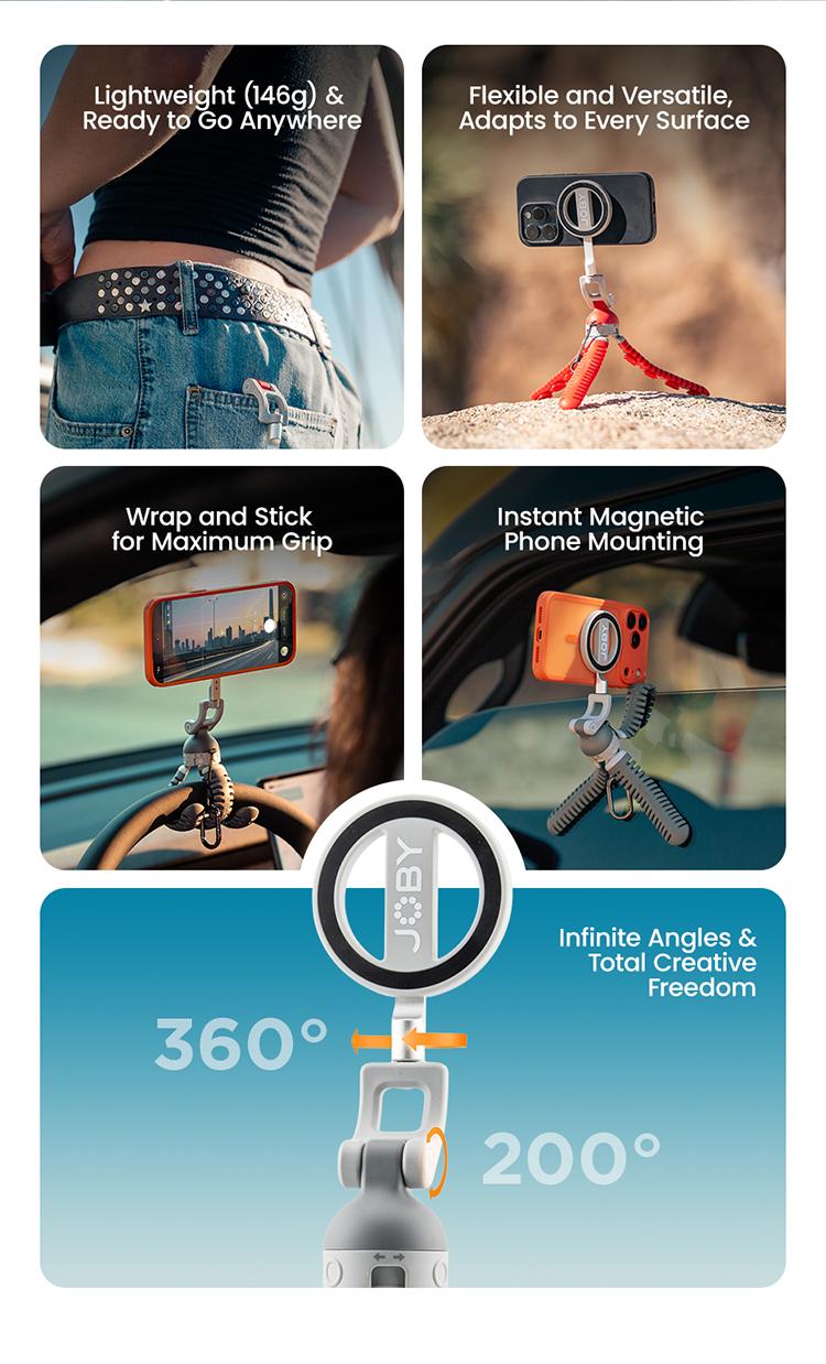 JOBY   PodZilla   Octo   Suction   Tripod