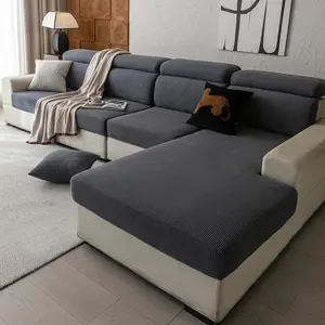 Solid Color Sofa Cover, 1 Count Non-slip Sofa Slipcover, Fashionable Sofa Protector for Home Living Room, Sofa Protector for Home Living Room, Soft Sofa Protector