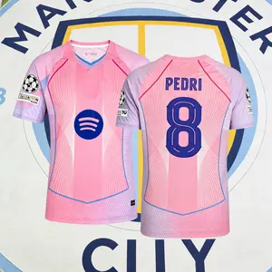 2025 2026 Pink Pedri 8 Short Sleeve Soccer Jersey