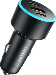 PISEN 60W 3-Port USB C  Charger - PD30W & QC3.0 Fast Charging, Multi Device Compatible, LED Indicator, Durable Design, Safety Certified for iPhone 16/15/14/13/12 Series