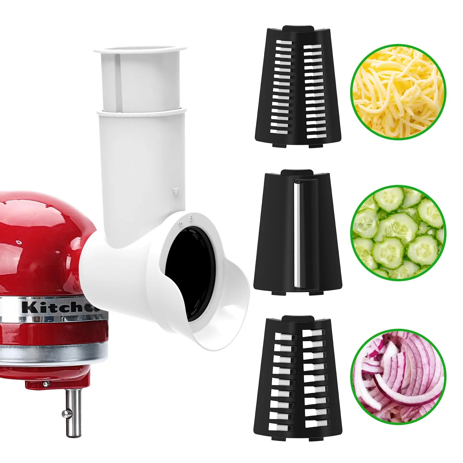 Slicer Shredder Attachments For Stand Mixer Cheese Grater Attachment  Accessories With 3 By