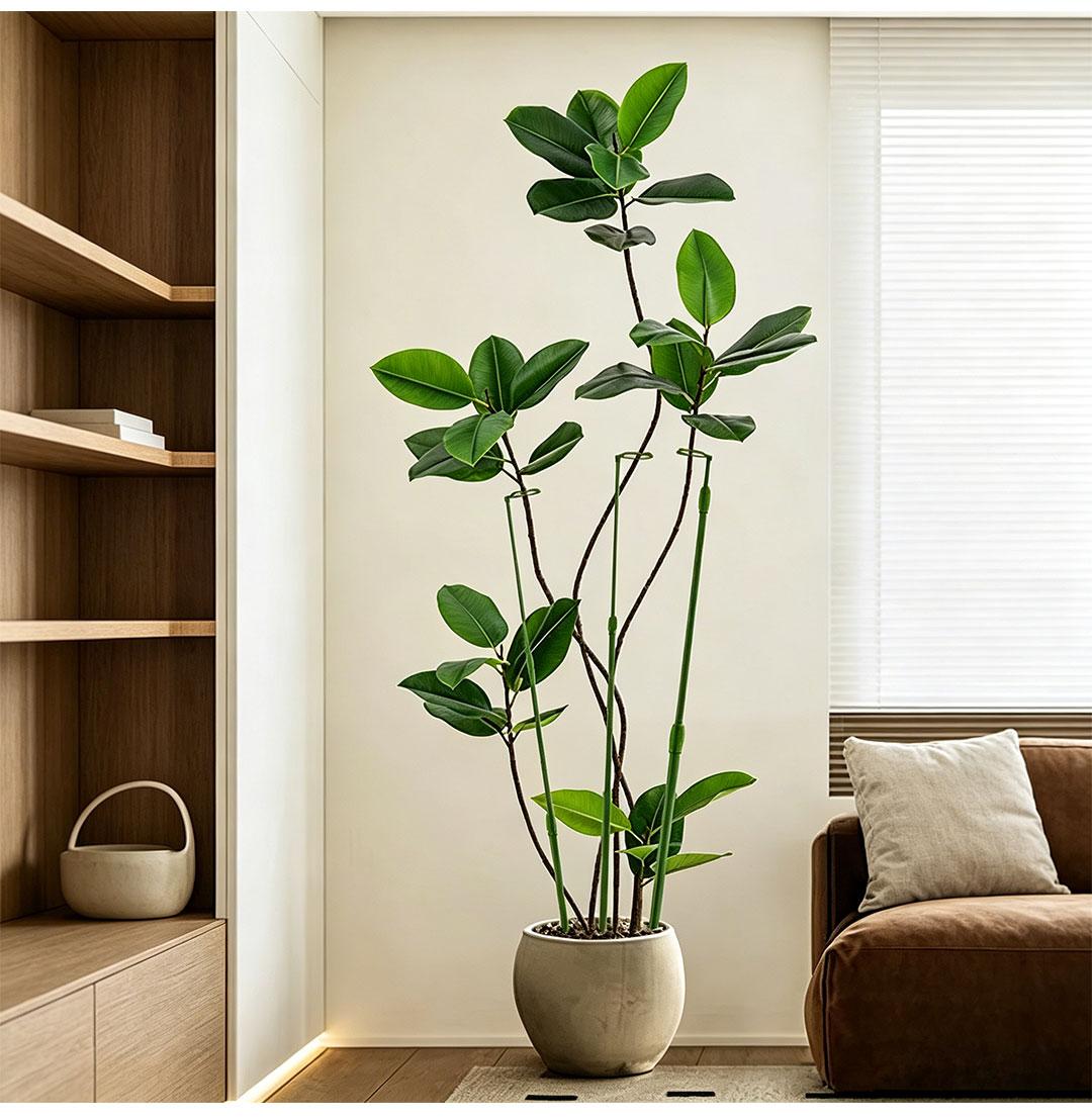 Metal Adjustable-Height Plant Stand (16.5-42.5 in) - Spiral Telescoping Design, Easy to Use, Heavy-Duty Rustproof, Plastic-Wrapped, Plant Care & Support for Tipping Monstera Deliciosa, Succulents, Plant Support