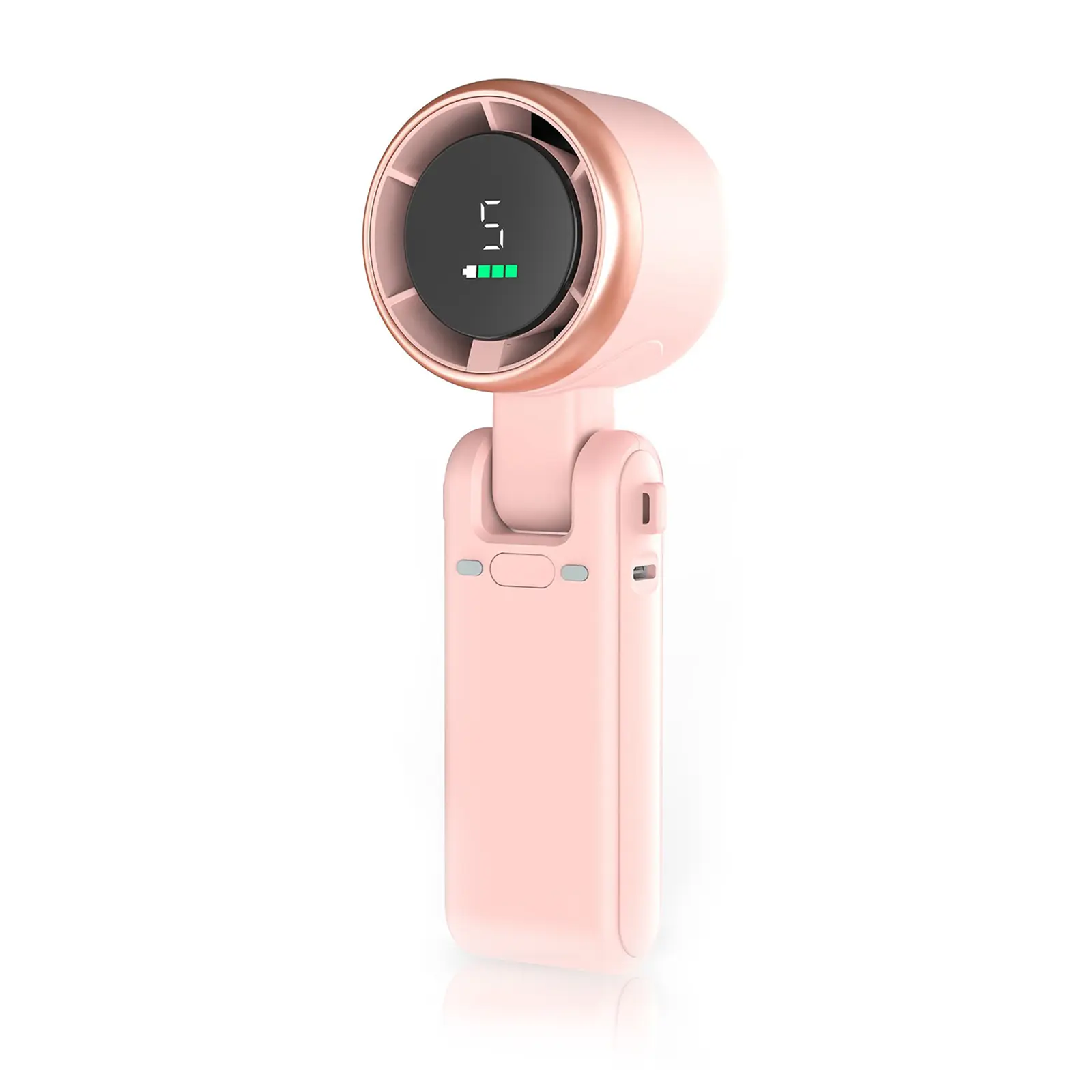 Portable Quiet Cooling Fan, 3-in-1 Handheld Turbine Design with 5 Speeds, 4000mAh USB Rechargeable Battery for Travel & Camping Accessories, Handheld Bladeless Fan