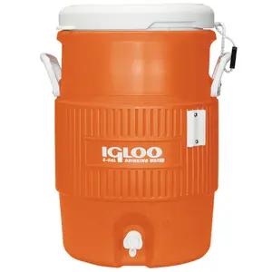 Igloo 5 Gallon Heavy-Duty Beverage Cooler, Orange Igloo 5 Gallon Heavy-Duty Beverage Cooler, Orange