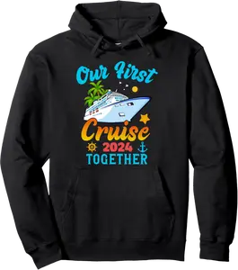 Family Our First Cruise 2024 Together Couple Matching Cruise Pullover Hoodie - Tatyanata Shop 26B0DF4L87JK