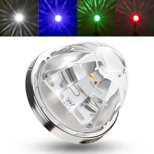RGBW Lens LED Watermelon Lights for Trucks Side Marker Turn Signal Strobe Waterproof Chassis Lighting with Stainless Steel Bezel for Kenworth Peterbilt Freightliner Marine boat Trailer