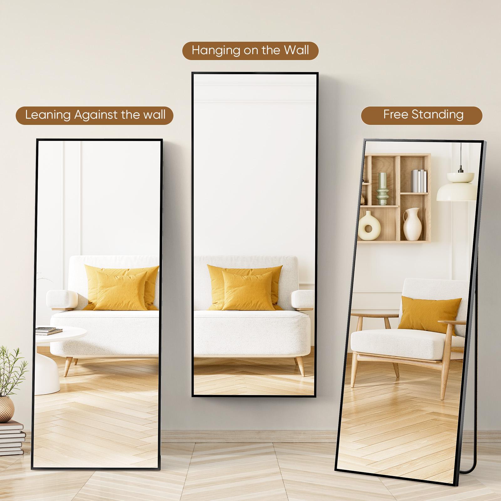 71"x26" Full Length Mirror Extra LargeMirror Full Length 71"x26" Full Body Floor Mirror with Stand, Wall Full Length Mirror,Standing Mirror Full Body,Large Floor for Wall Door Bedroom Bathroom Living Room with Aluminium Frame