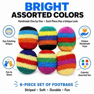 Hand-Made Knitted Footbag Sack, Handcrafted Textile Bag, Durable & Stylish Design, Perfect for Daily Use, Unique Craftsmanship Quality