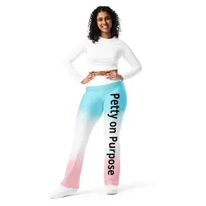 Petty on Purpose Flare Leggings – Soft Gradient Statement