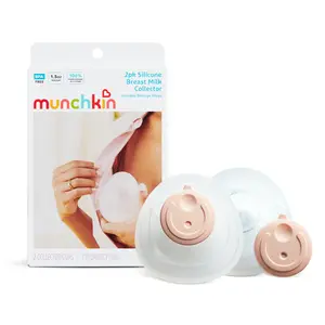 Munchkin Silicone Breast Milk Collector Cups with Storage Plug