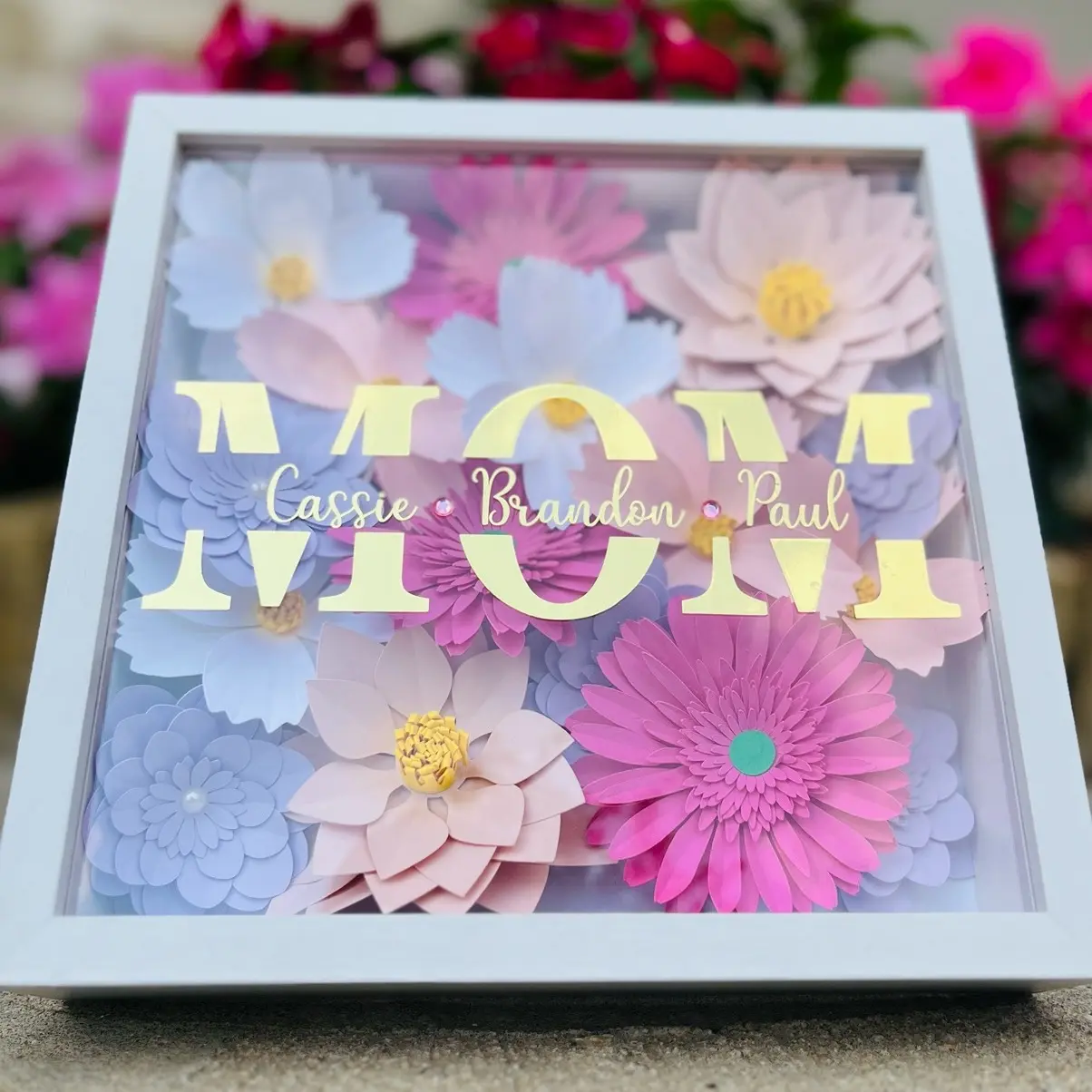 Mom flower shadow box gift for any occasion Mom flower shadow box gift for any occasion