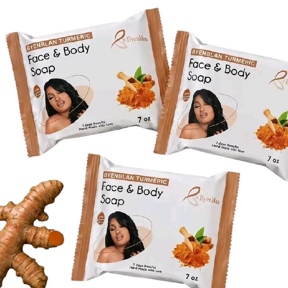 3pcs byenblan turmeric soap Cleansing Facial Wash