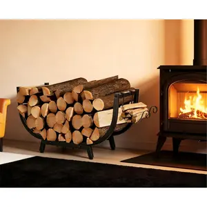 30" Firewood Rack Outdoor and Indoor, Compact Firewood log Storage & Holder,  Log Holder with Reinforced Steel Frame,  Rustproof  Pile Storage Rack for Fireplaces/Camping.