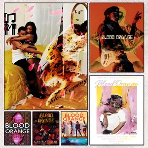 Hot singer B-blood O-orange Poster Gift with prints Modern Art Design Home bedroom living room decoration promotion and display suitable for bedroom bar parlor home decor gift fade-Resistant, Non-sticky, vibrant Wall print poster