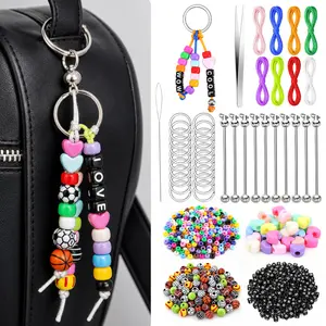 667Pcs DIY Keychain Making Kit with Letter and Heart Beads | Personalized beaded key rings and accessories for bracelets, necklaces, backpacks, bag charms and gifts - Home Improvement.