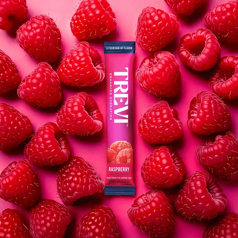 Trevi Sugar Free Raspberry Electrolyte Drink Mix – 28 or 8 Stick Packs | 0g Sugar, Non-GMO, with 7 Vitamins & Minerals, 6 Electrolytes, Energy Hydration Drink Mix, Made in USA