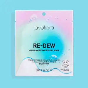 Avatara Re-Dew Niacinamide Water-Gel Mask 0.7 fl oz (21 ml) Free of Parabens, Phthalates, Silicone, Artificial Fragrance & Cruelty Free - Skincare