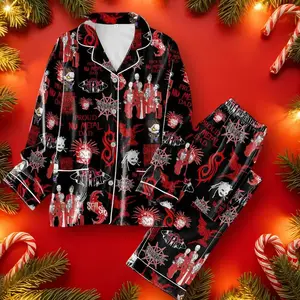 Slipknot Proud Nu Metal Dad Sleepwear Set – Satin Pajamas for Adults and Kids – Comfort Made for Everyday