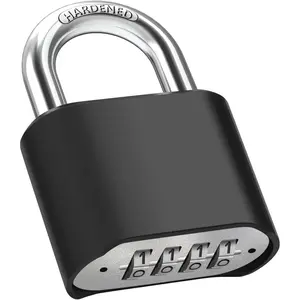 Outdoor Combination Padlock, Hidden Password Design, Weatherproof Resettable High Security Padlock for Sheds Fence Locker Home School Garage Garden Gate Hasps