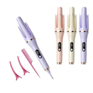 Automatic Curling Iron 1 1/4 inch with 4 Temperatures Fast Heating, 2-Way Rotation, Anti-Scald, Anti-Tangle Rotating, Automatic Shut-Off for Hair Styling