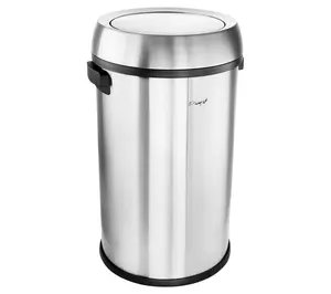 Elama 65-Liter Swing Lid Stainless Steel Cylinder Trash Can Elama 65-Liter Swing Lid Stainless Steel Cylinder Trash Can