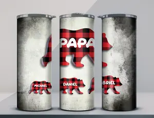 Papa Bear w/ Kids Tumbler