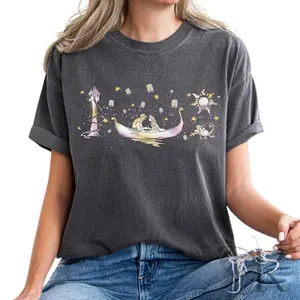 Tangled Flynn Boat Ride T-Shirt – Romantic Princess Scene Tee