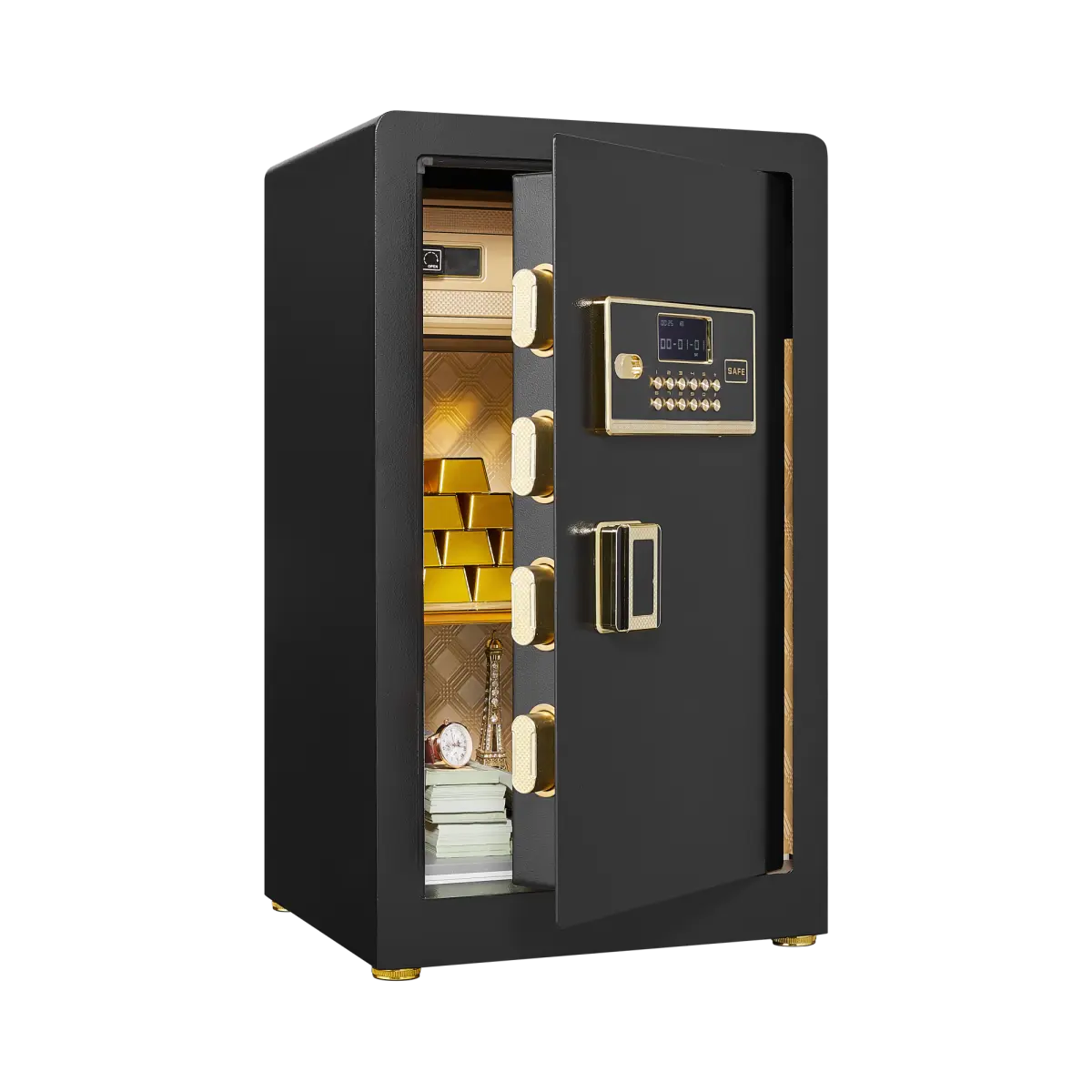 3.5 Cu Ft Large Safe Box with Fireproof Waterproof for Documents - Steel Security Personal Fire Safe with Digital Keypad, Emergency Battery Box & Combination Lock, Safety Box for Valuables Money Cash