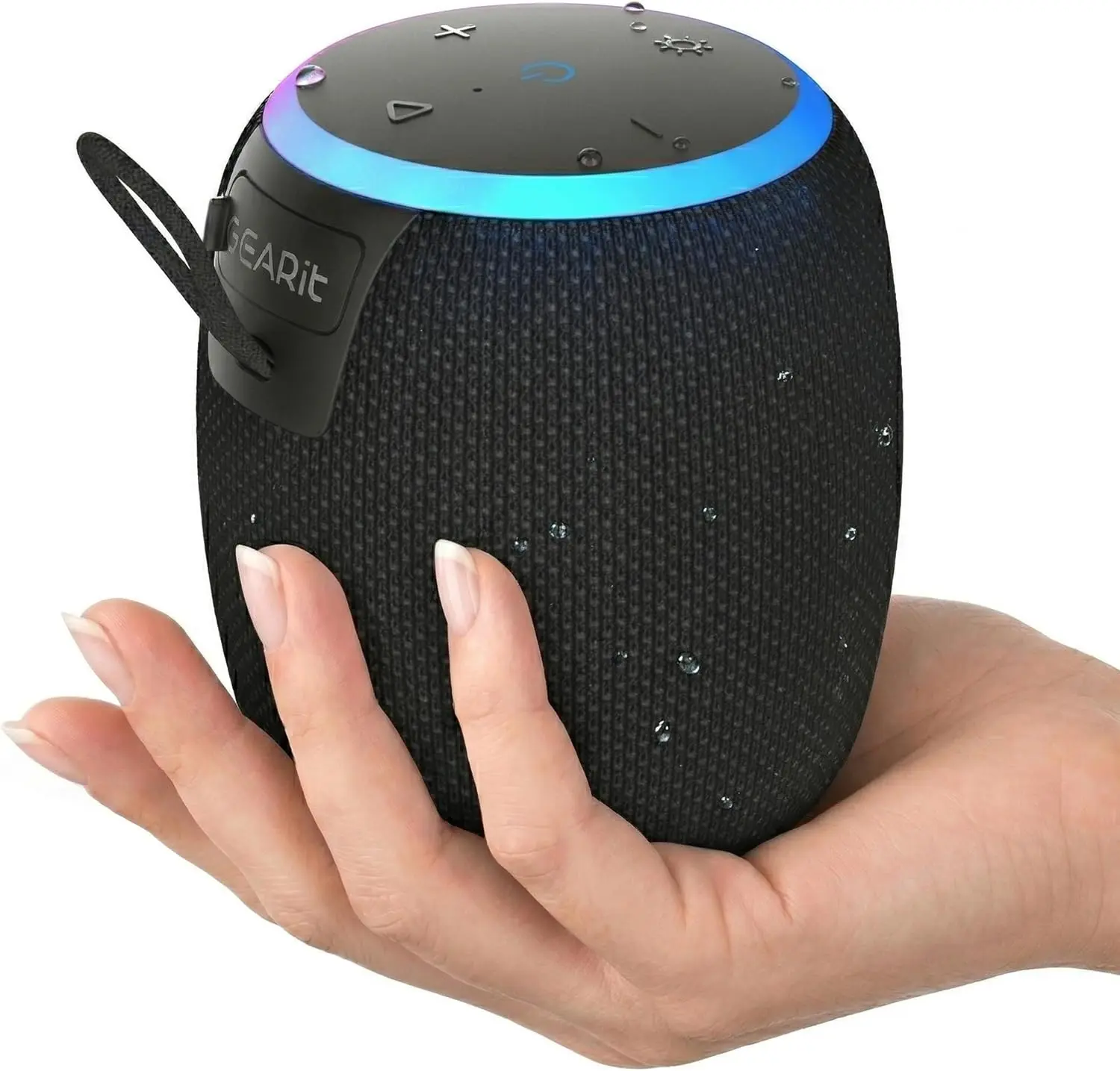GearIt Portable Water-Resistant 15W Bluetooth Speaker with Crystal-Clear Sound & Bass IPX6 Rated Lanyard Included True Wireless Stereo Pairing Up to 10 Hours Playtime