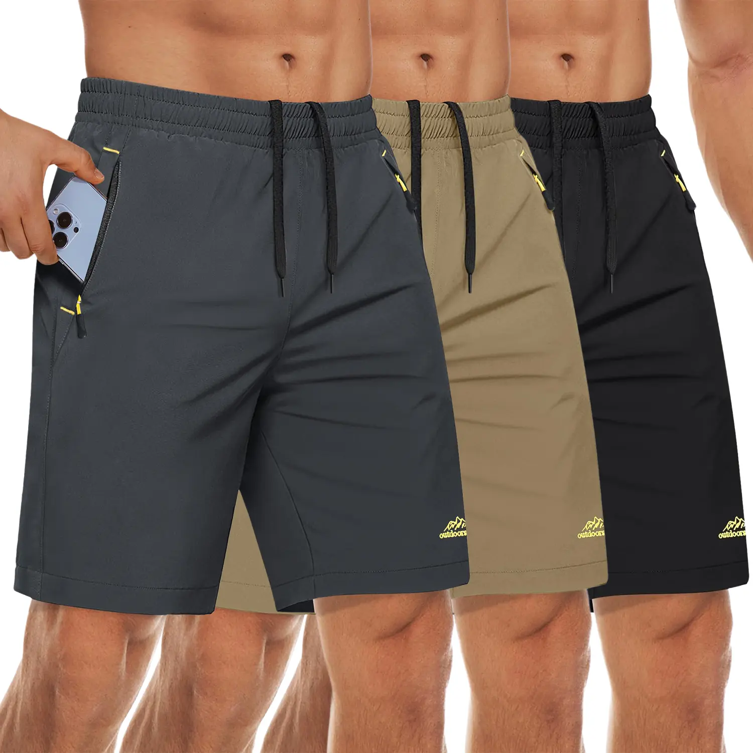 Black/Dark Gray/Khaki