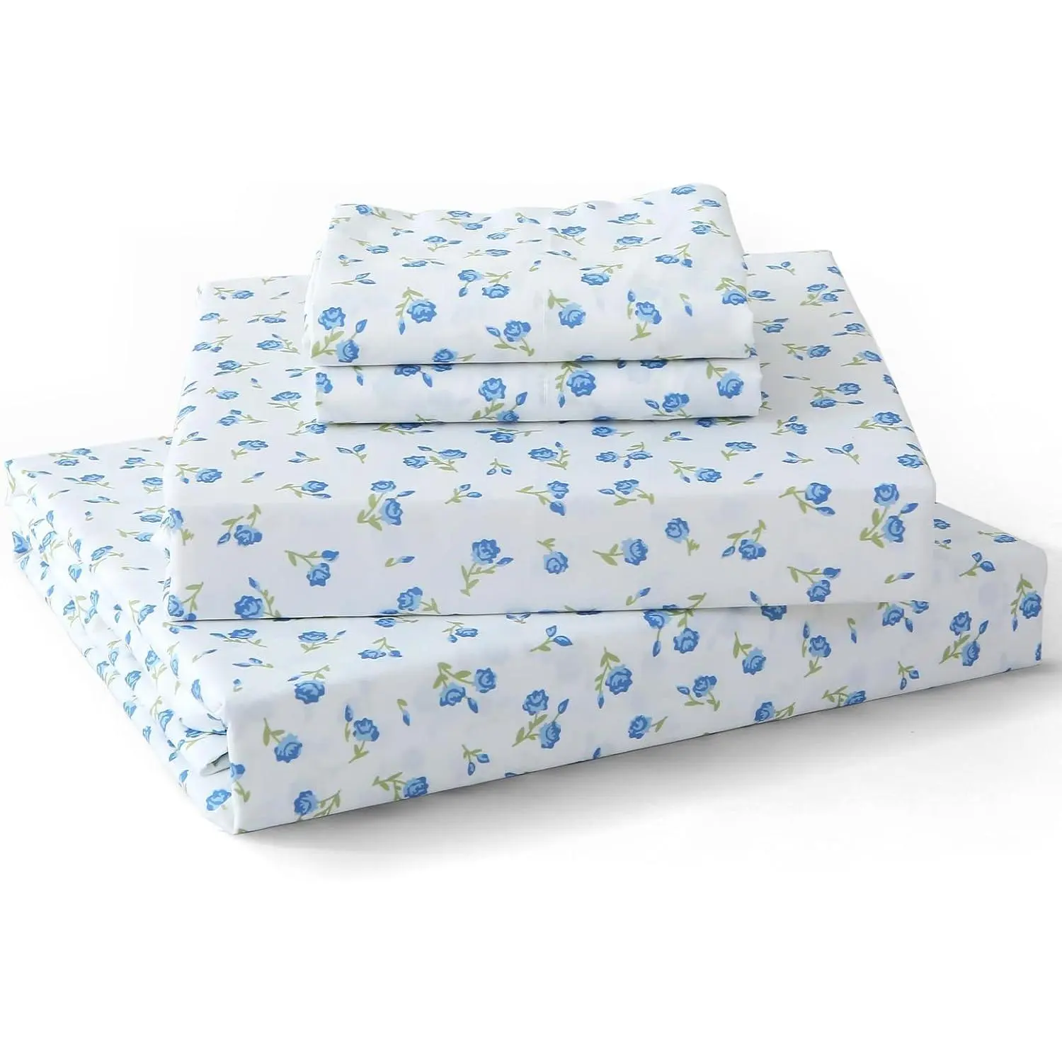 MUXHOMO Twin Size 4 Piece Sheet Set, Soft Breathable Bed Sheet Set for Bedroom with Deep Pocket Up to 16", Wrinkle-Free & Cooling Bedding for Oeko-TEX Certified - Fern Class,back to school,back to school shopping,home decor