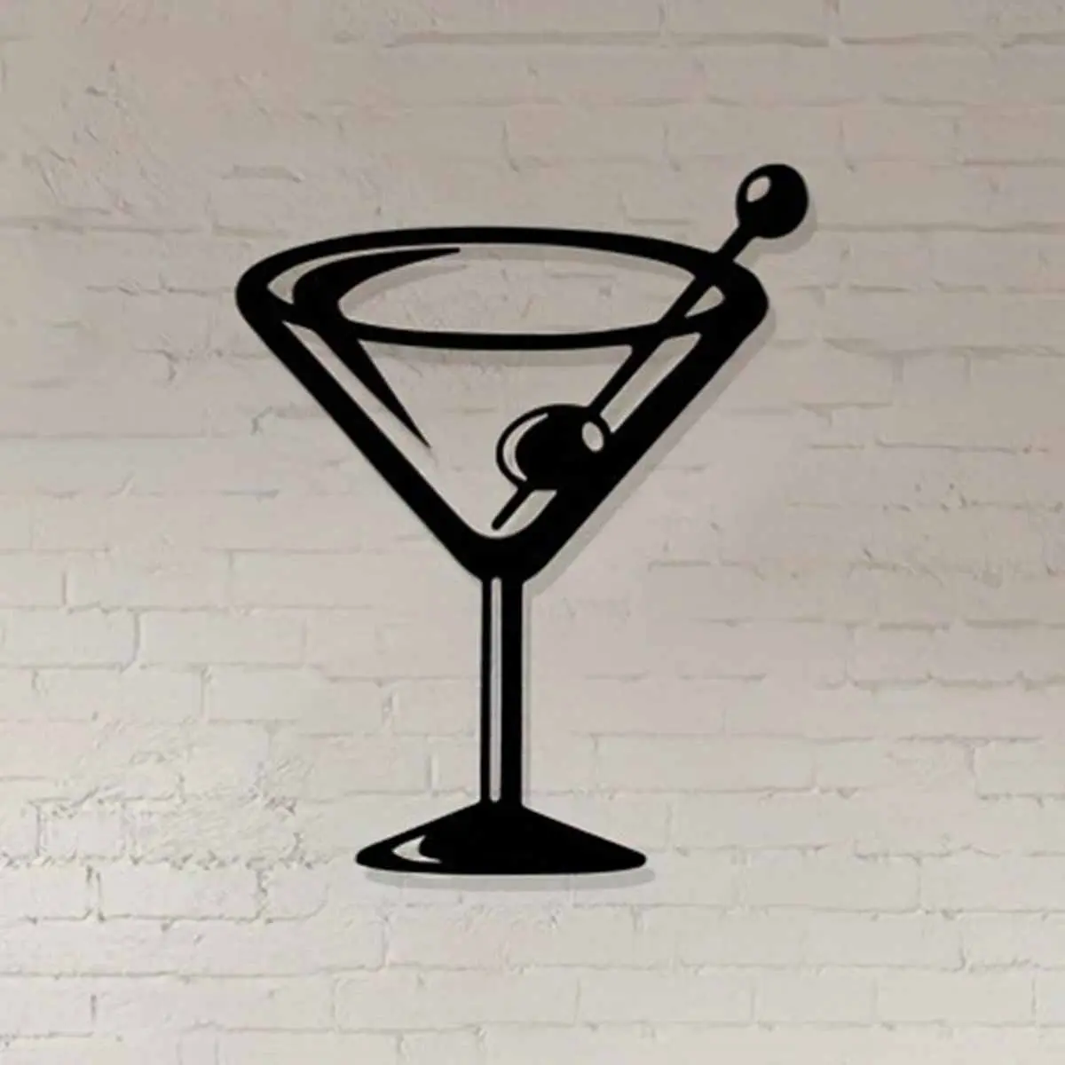 Martini Glass Wall Art, Elegant Martini Glass Wall Decor, Wall Art for Home, Bar or Restaurant, Perfect for Cocktail Theme, Room
