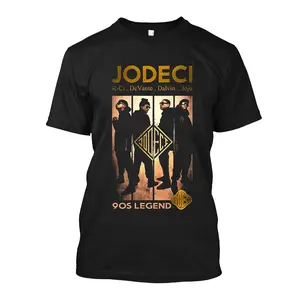 Jodeci 90s Legend Men's T-Shirt | 100% Cotton | Vintage R&B Band Graphic Tee | Round Neck, Regular Fit | Glossy Finish | Machine Washable & Dry Clean Safe | Ideal for Music Festivals and Casual Attire, Band T Shirts Fabric Menswear Top Stretch Streetwear