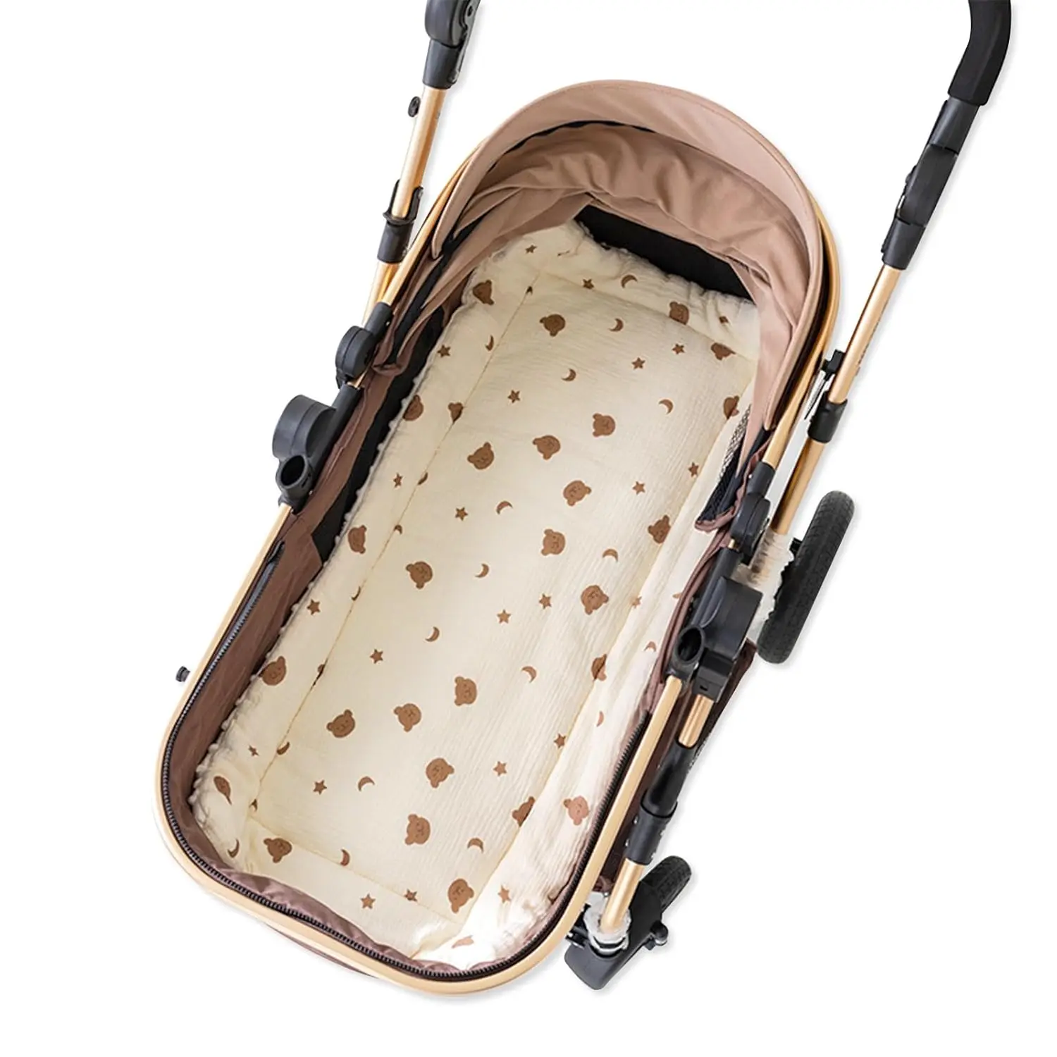 Warm Baby Stroller Seat Liner,Soft Thick Pushchair Seat Liner Baby Stroller Cushion Seat Insert Pad Universal for Pushchair Pram Buggy Car Seat High Chair(Star Bear)