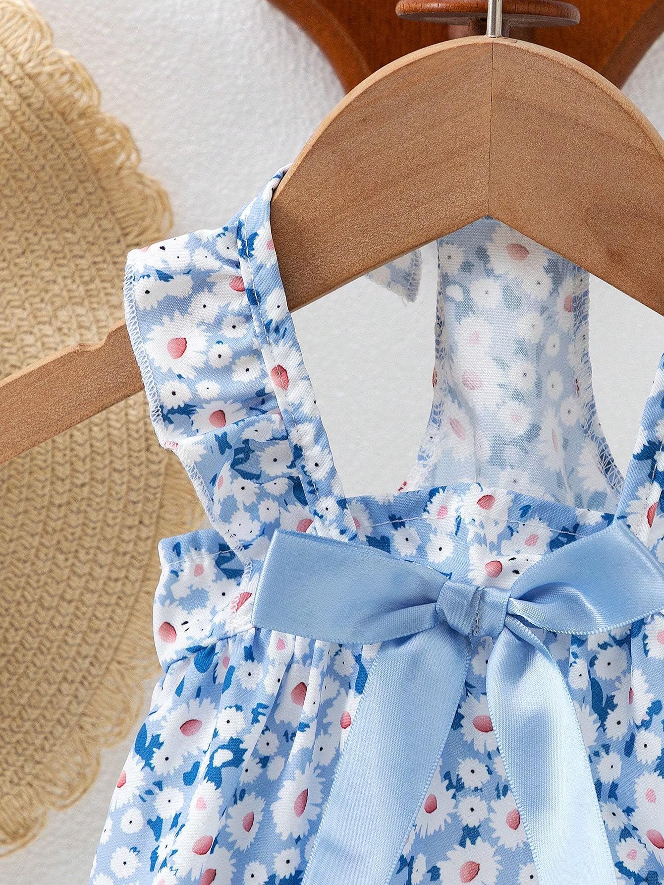 Pet Clothes Dress Dog Cat Rabbit Cute Dress Summer Bow Floral Yorkshire Terrier Maltese Teddy Bichon Bear Pomeranian Bulldog For Daily Use A114