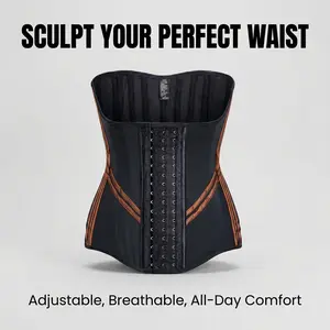 Waist Trainer for Women, Latex Waist Cincher Corset, 25 Steel Bones Tummy Control Shapewear, Hourglass Body Shaper for Weight Loss, Workout Girdle with 3 Rows Hooks