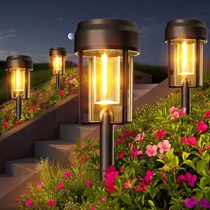 Nupostai Upgrade Solar Pathway Lights,Brighter Outdoor Garden Lights Solar Powered Auto On/Off & Waterproof 3000K for Yard Driveway Walkway Garden Patio Backyard Fence Lawn Landscape Sidewalk Halloween Christmas Path Lighting