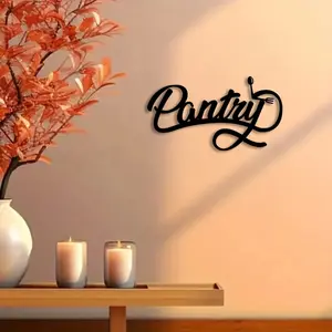 1pc Classic Pantry Metal Wall Art, Pantry Statue Mural, Perfect for Kitchen, Breakfast Nook, Cafe Corner Decor, Housewarming Decor, Ideal Gift for New Homeowners