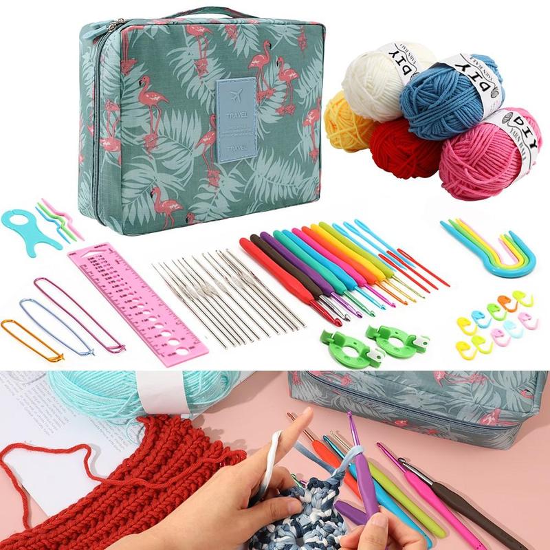 Crochet Kit for Beginner, Crochet Starter Kit with Accessories, Crochet Yarn Set, Crochet Hook Set, Crochet Supplies for Beginners