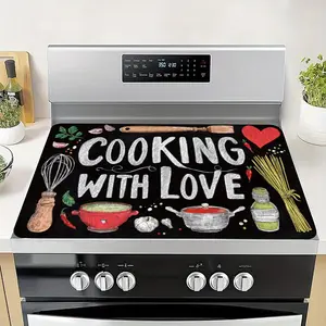 1pc 2D Flat Mat for Stove Protection, Heat-Resistant And Scratch-Proof, Non-Slip, Suitable for Electric Stoves, Induction Cookers, Glass Ceramic Stoves, As Well As Mats for Washing Machines, Dryers, Coffee Machines